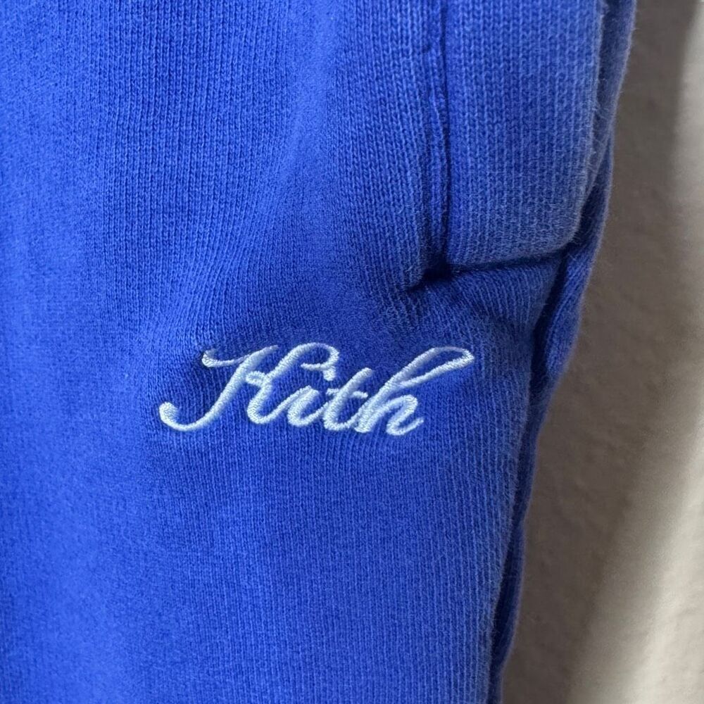 KITH Sweatpants Men's XL Blue Script Drawstring Heavyweight - Picture 4 of 11